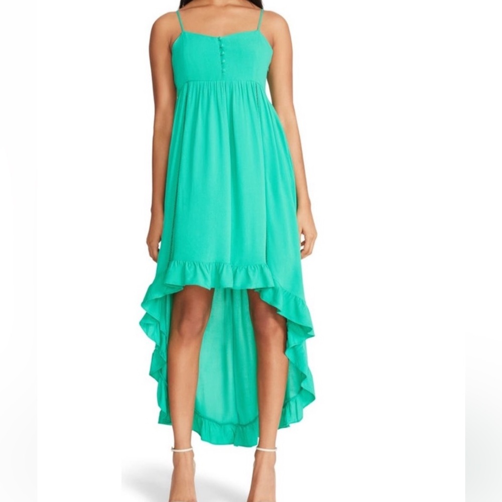 BB Dakota Steve Madden green high low dress NWT XS